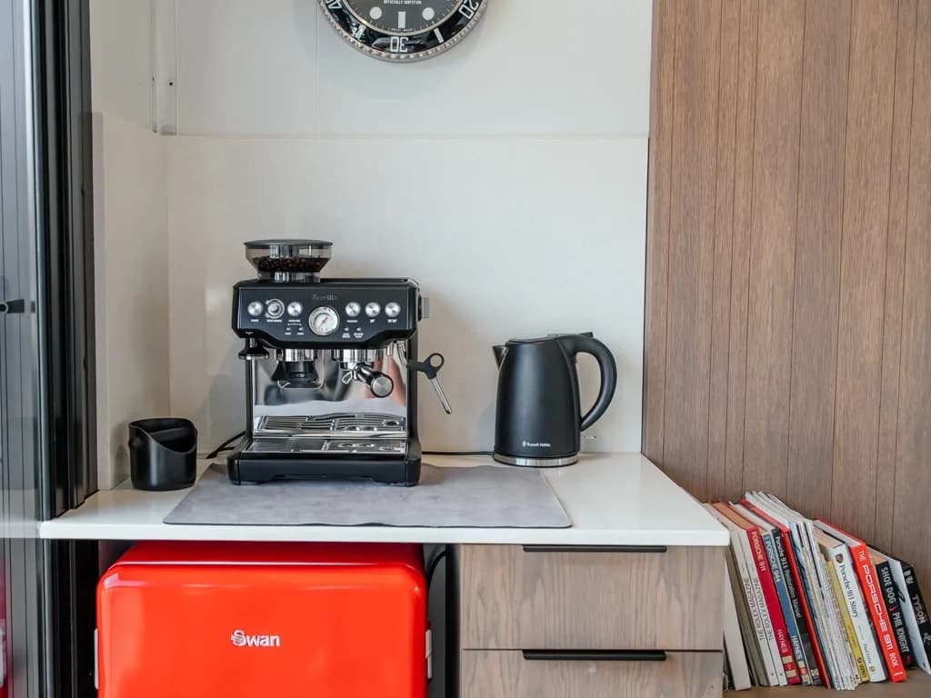 Trade Wheels coffee station for customers
