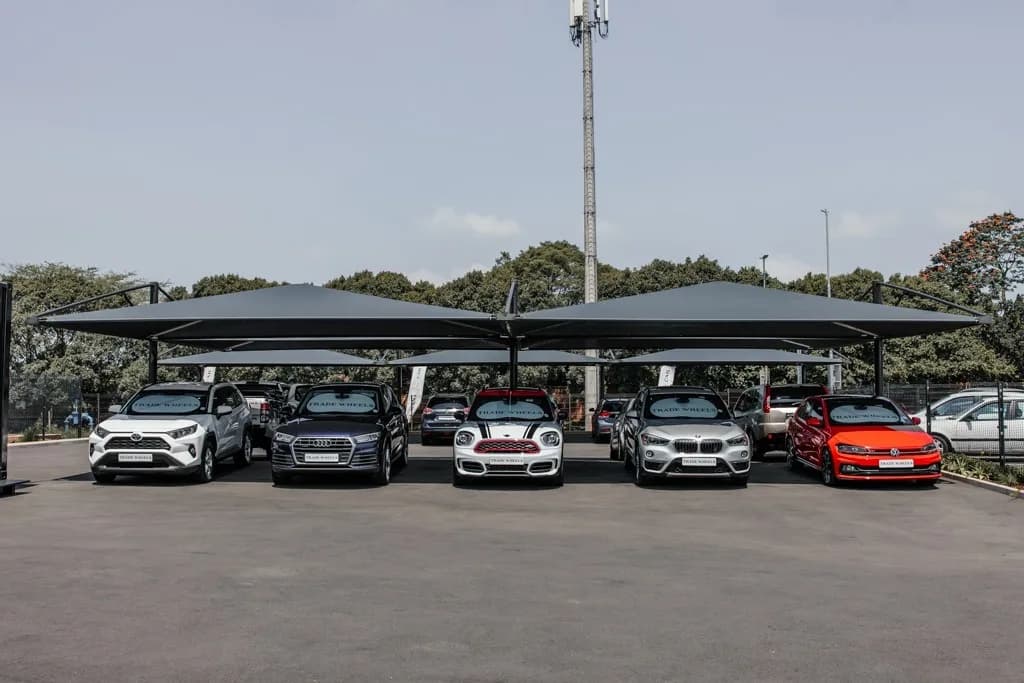 Trade Wheels vehicle lot with covered parking
